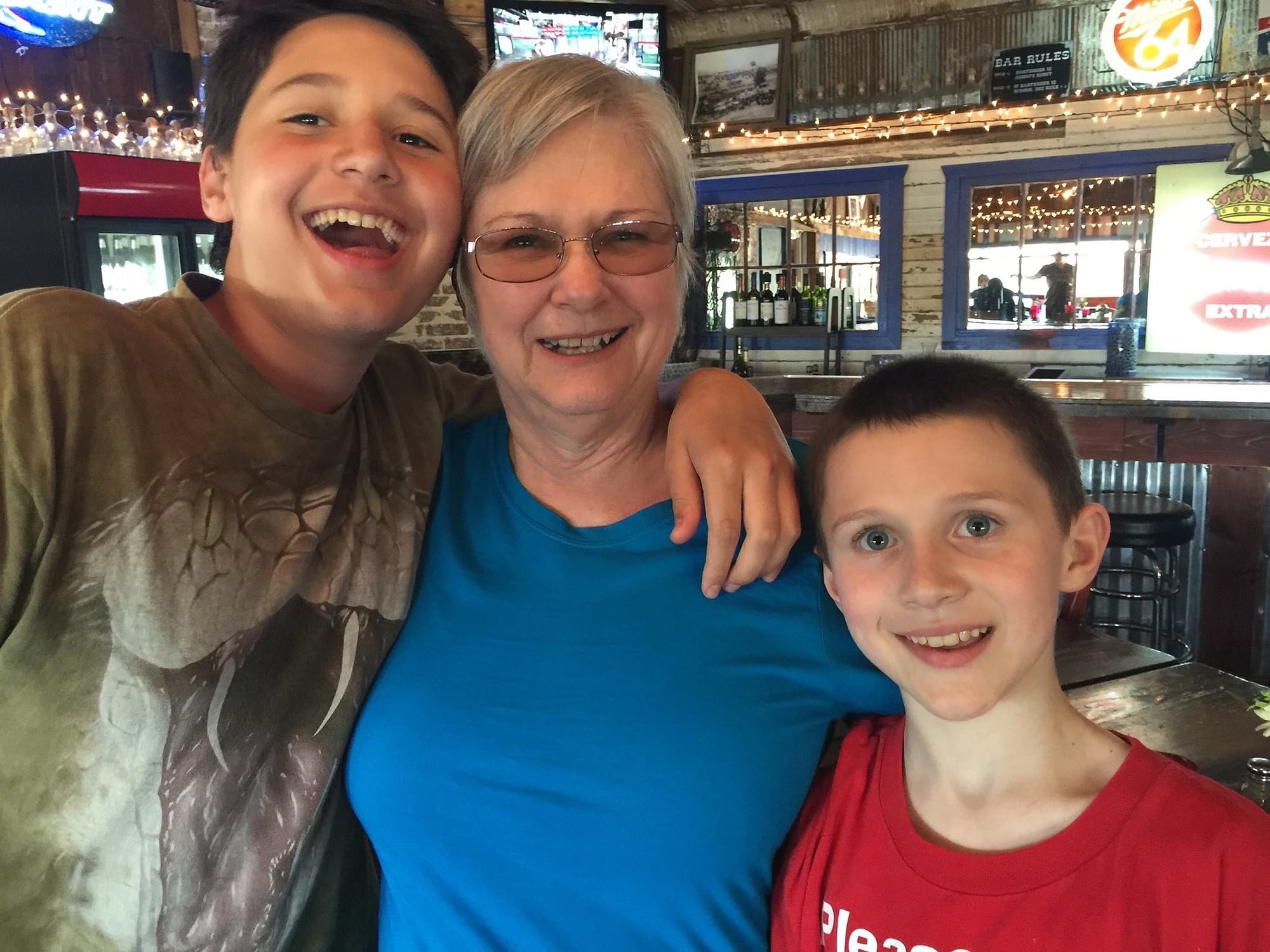 Donna LaFollette and her grandsons.